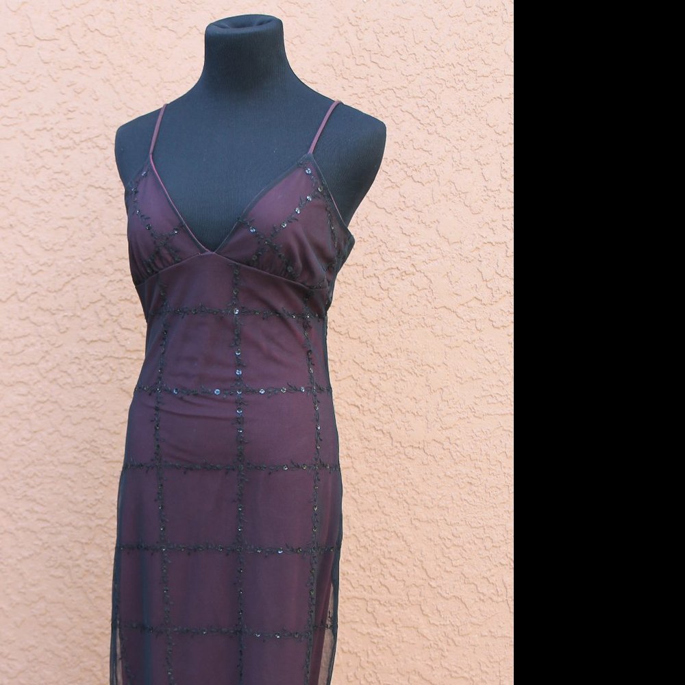 Burgundy cocktail dress